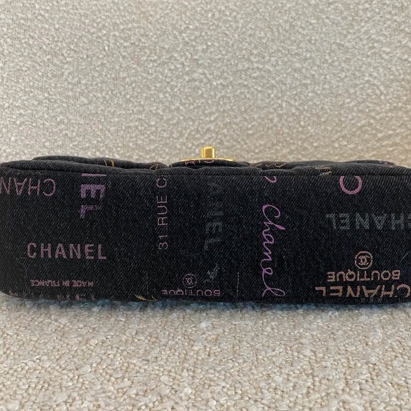 Authentic Chanel Medium Quilted Denim Mood Flap Bag - Picture 7 of 16